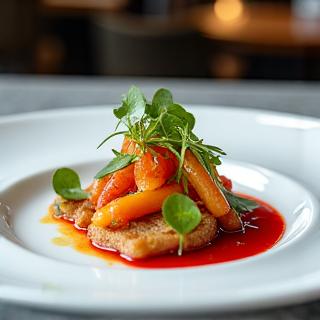 Exquisites Fine-Dining-Gericht