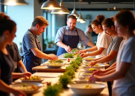 Atmosphäre eines kulinarischen Workshops